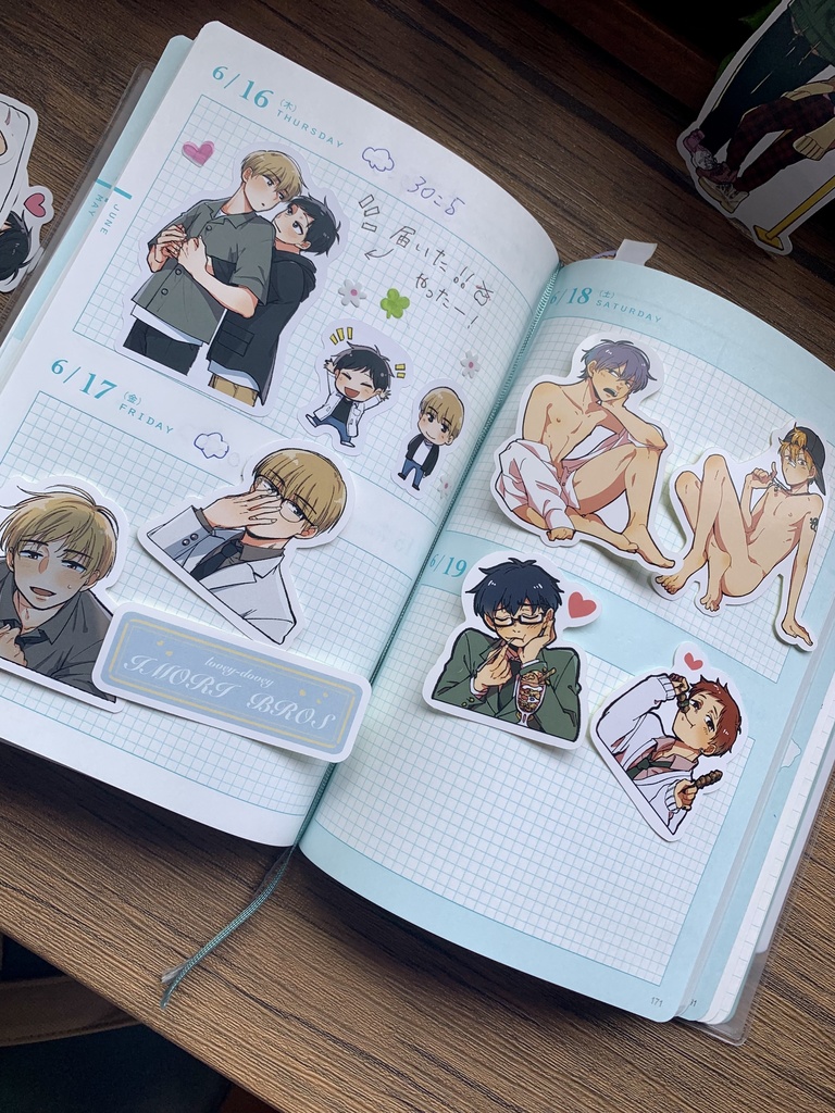 井守兄弟&脱衣麻雀男子フレークシール