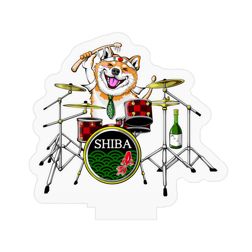 アクリルフィギュア 柴犬【ドラマー】