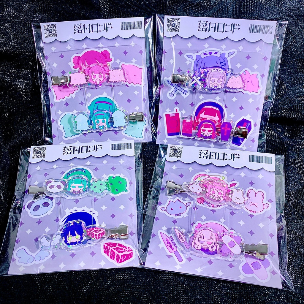 キラキラアクリルヘアクリップ