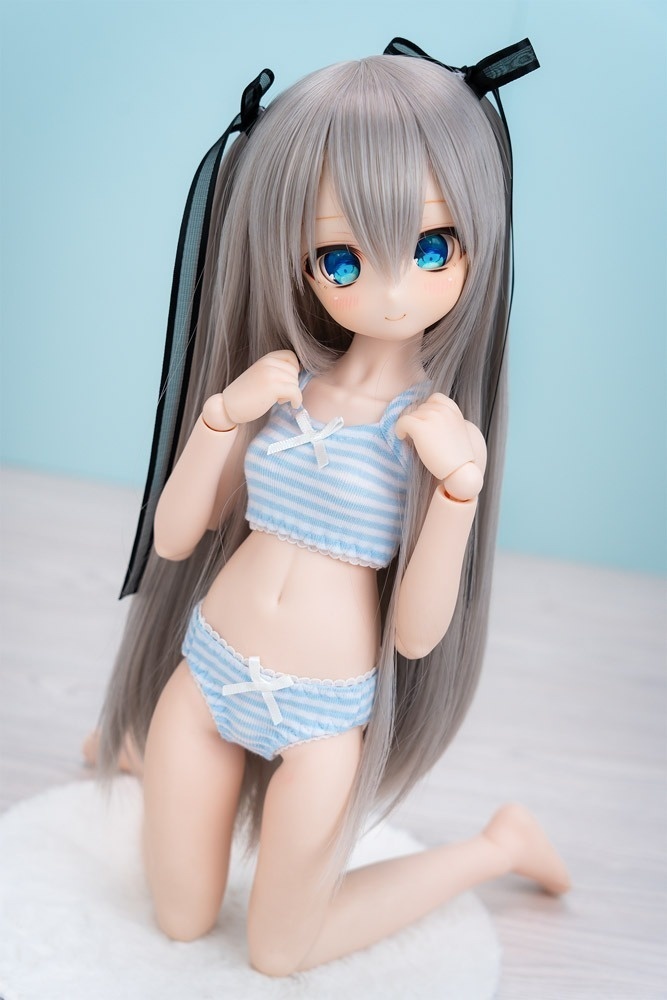 【newボーダー(ブルー)】ハーフトップset