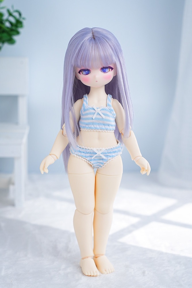 【newボーダー(ブルー)】ハーフトップset｜TinyFox(1/6)