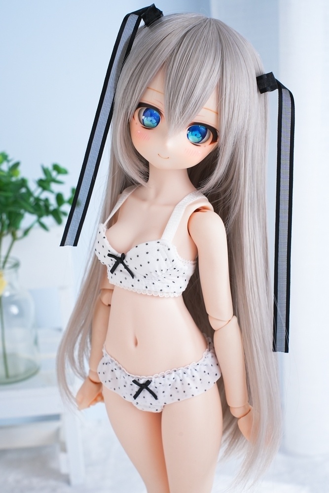 <在庫>【ピンドットシフォン】プレミアムブラset