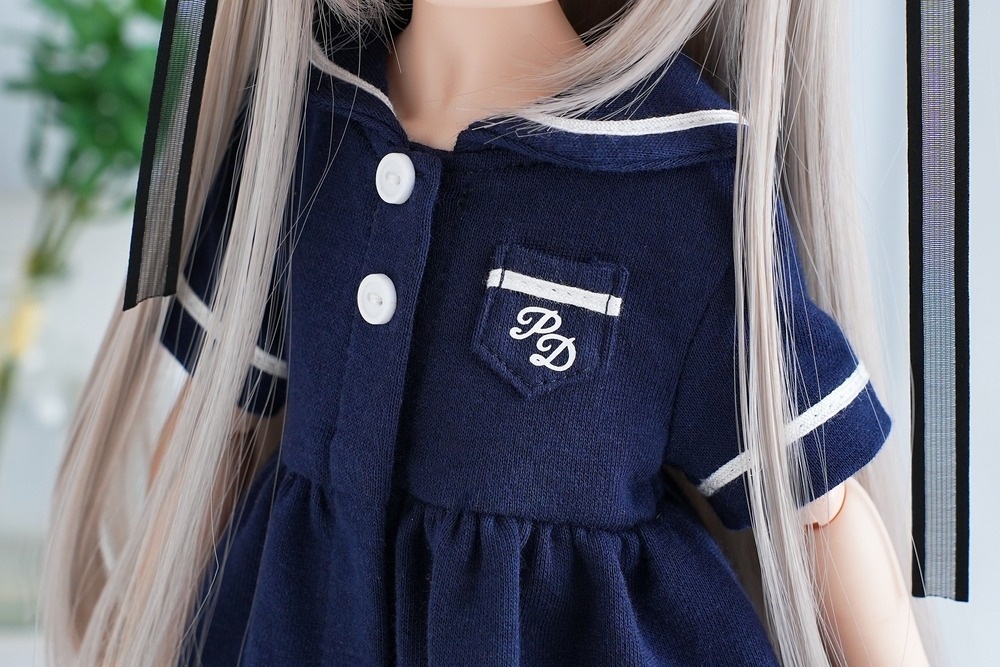 <在庫>ニットセーラーワンピースset(ネイビー)