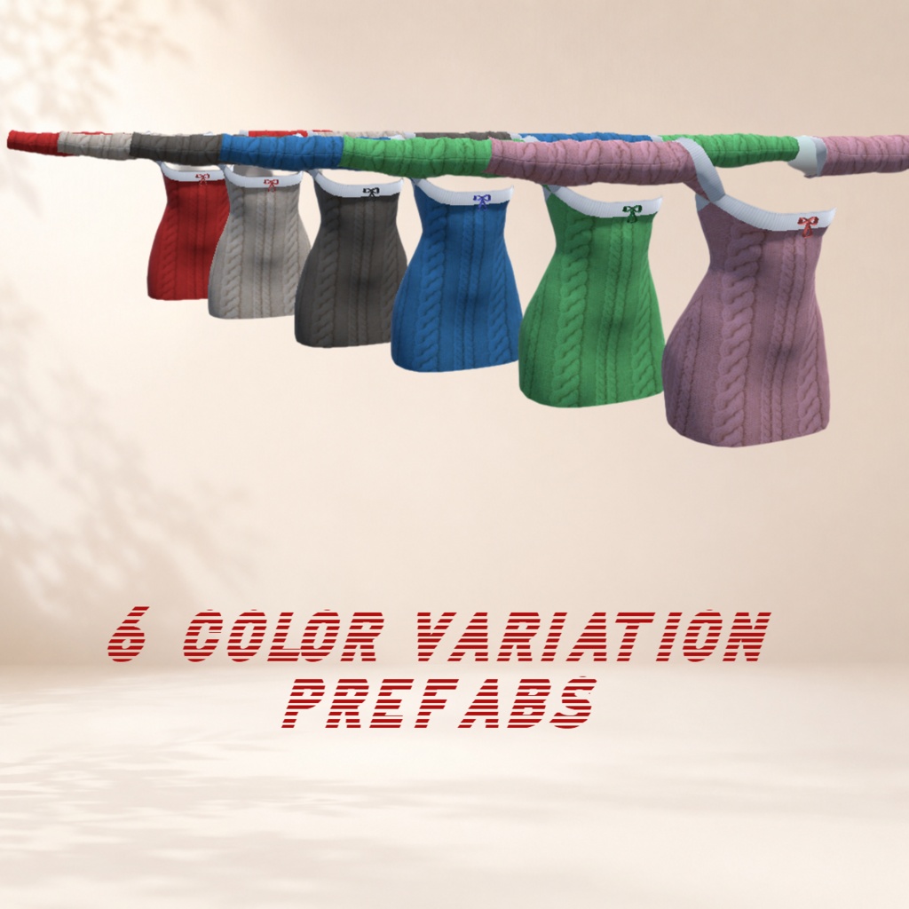 Cable Knit Off-Shoulder Onepiece for SHINANO