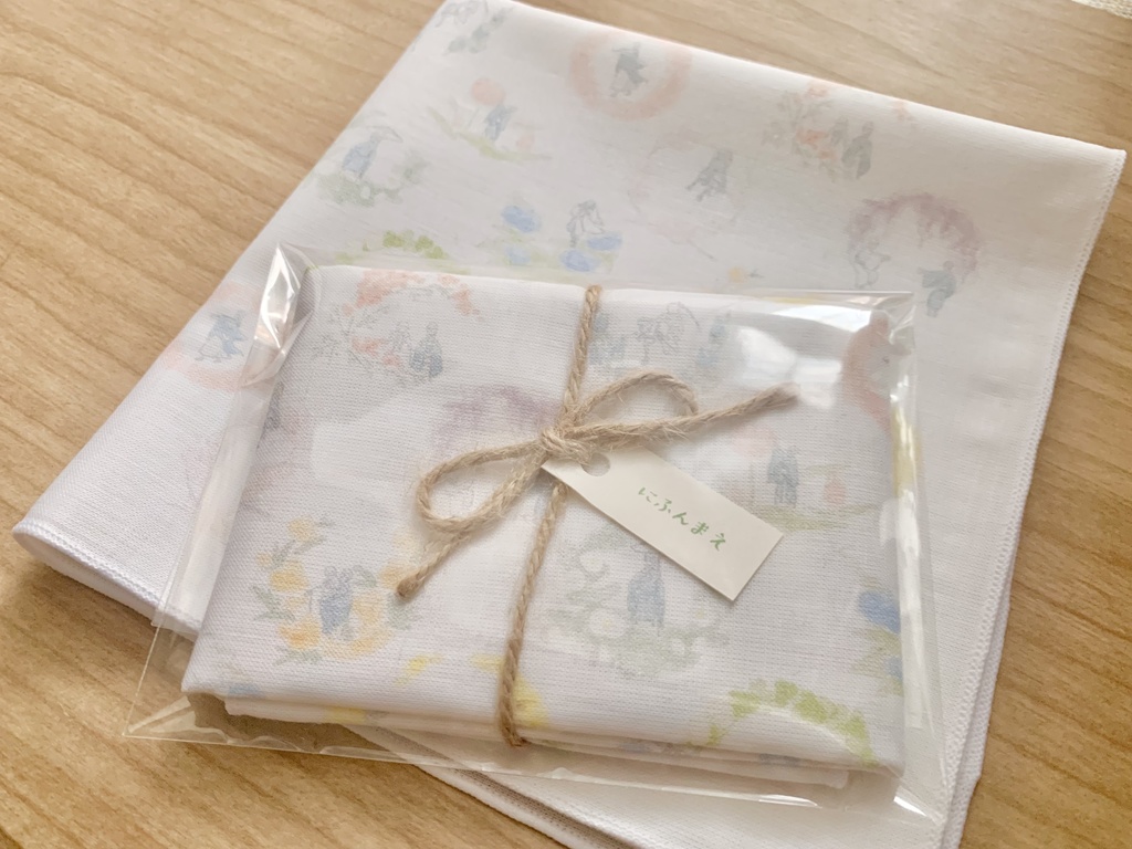 つるとみかの花暦ハンカチ