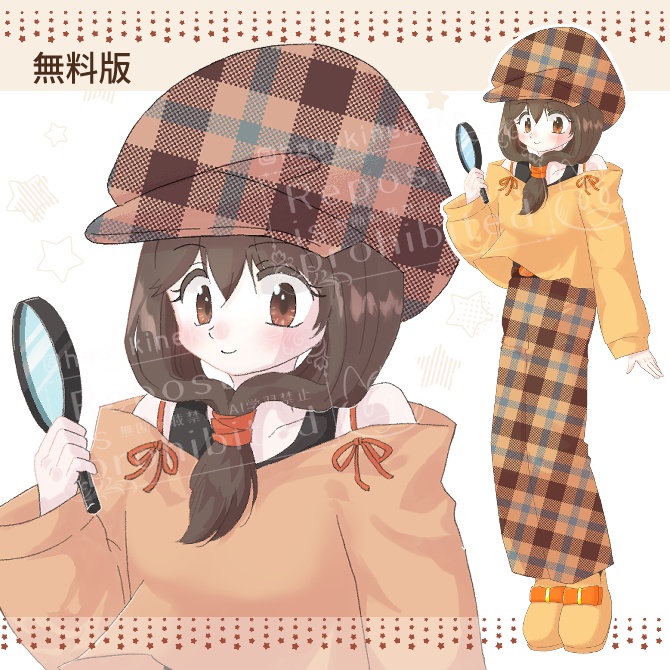 TRPG立ち絵素材_探偵_少女【表情12種+SDキャラ表情5種】🌟無料版あり