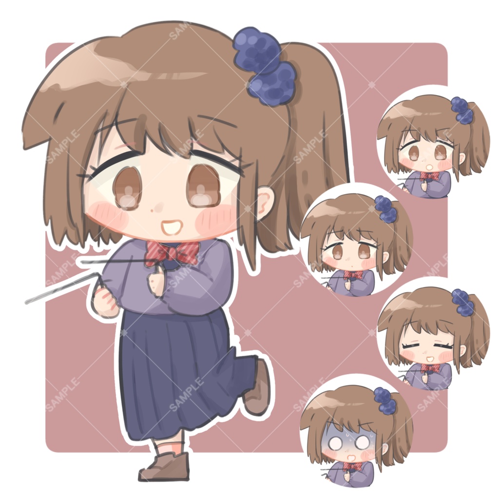 TRPG立ち絵素材_ダウジング女子【表情12種+SDキャラ表情5種】🌟無料版あり