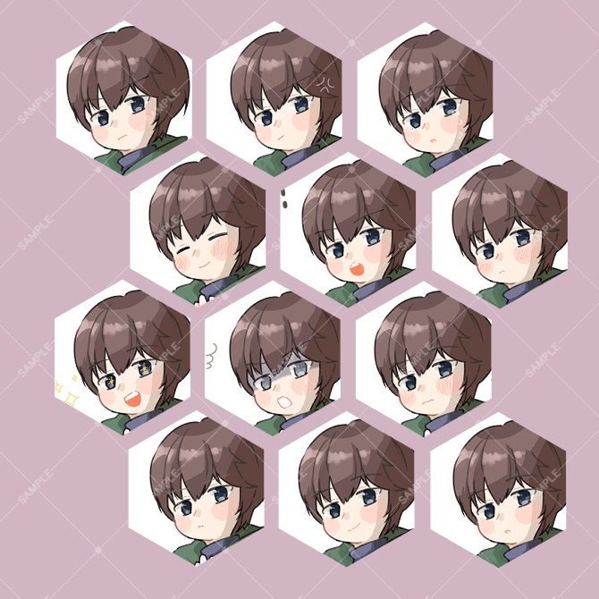 TRPG立ち絵素材_コートの少年【表情12種】🌟無料版あり