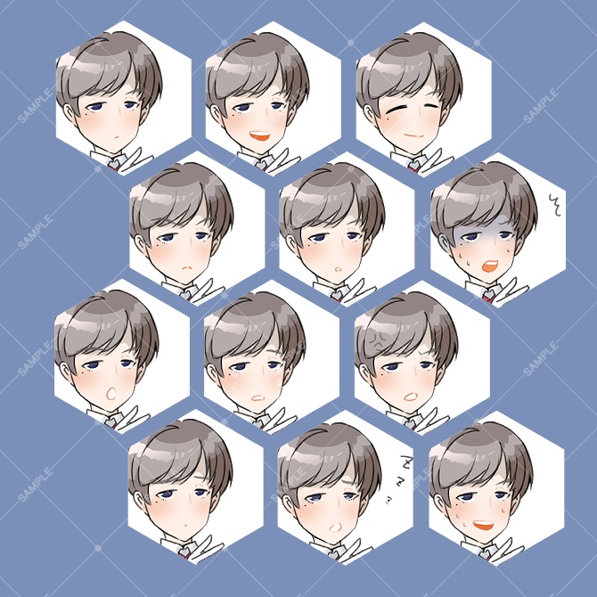 TRPG立ち絵素材_執事の男性【表情12種】🌟無料版あり