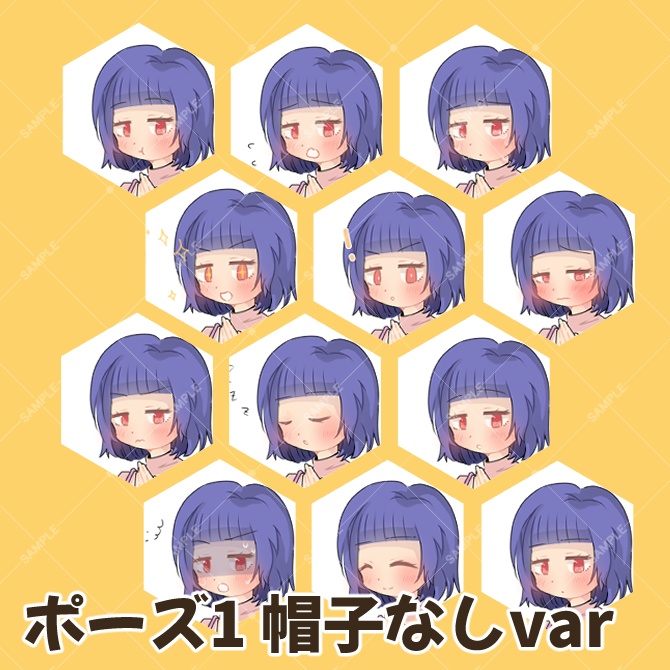 TRPG立ち絵素材_【差分計48種】