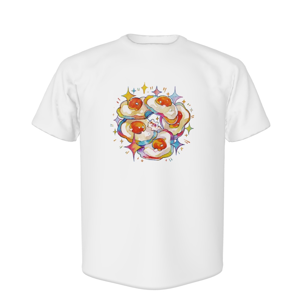 目玉焼き-Sunny Side Circle-Tシャツ（ドライメッシュ生地）