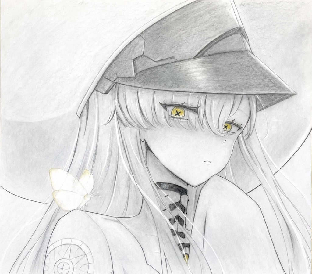 【イラスト手描き色紙(大)】マルクト/ブルーアーカイブ ※難あり