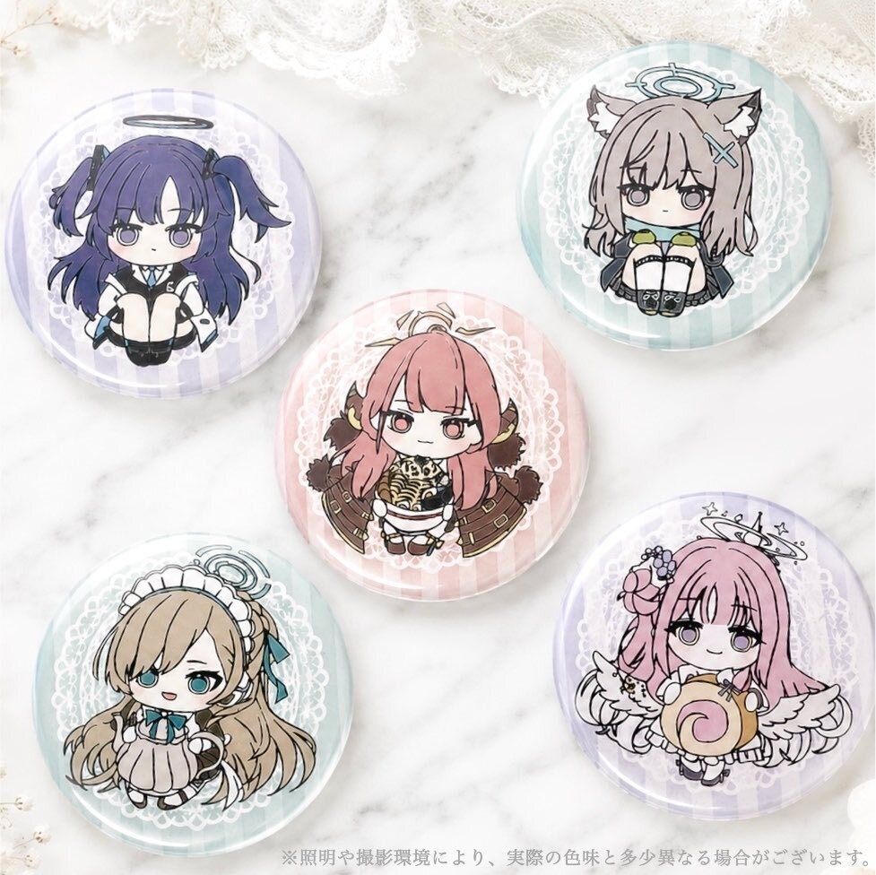 【5種セット】ブルーアーカイブ　缶バッジ