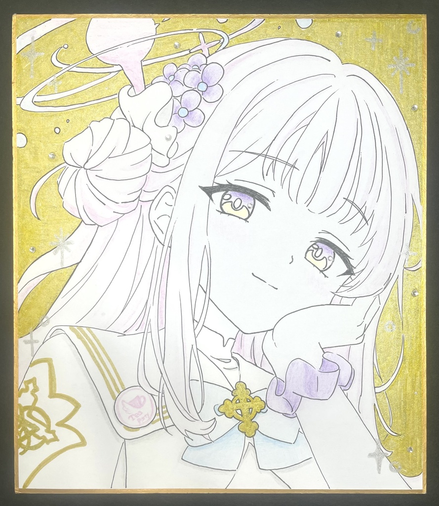 【イラスト手描き色紙(中)】聖園ミカ/ブルーアーカイブ