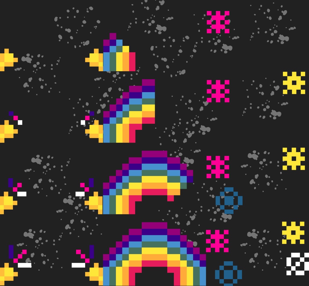 縁起物ドット絵+ステージボーナスドット絵