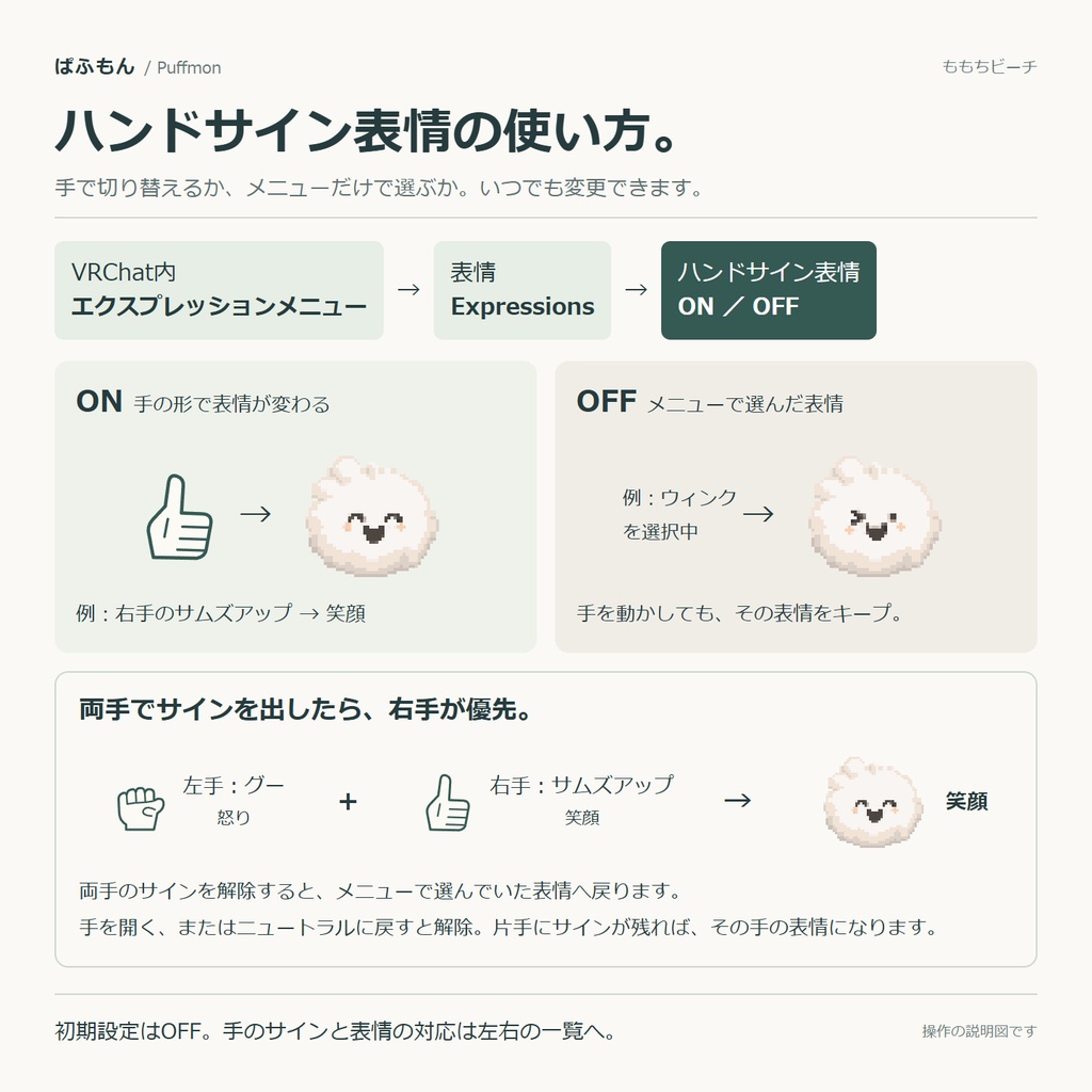 VRChat想定アバター「ぱふもん」ver.1.00