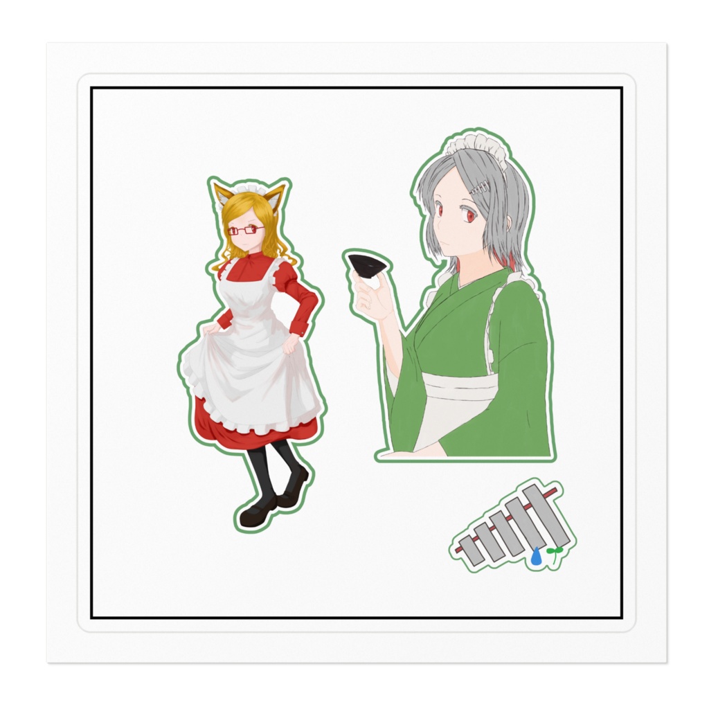 親子とモチーフステッカーセット