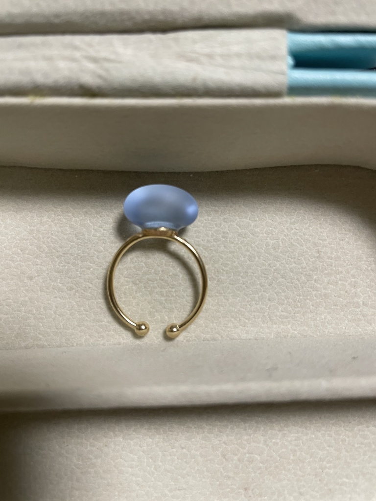 シーグラスの指輪 フリーサイズ