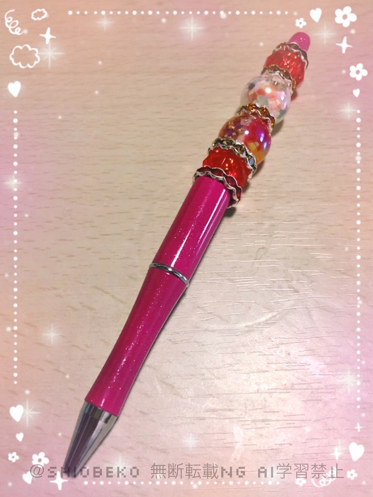 ハンドメイド カスタムボールペン レッド