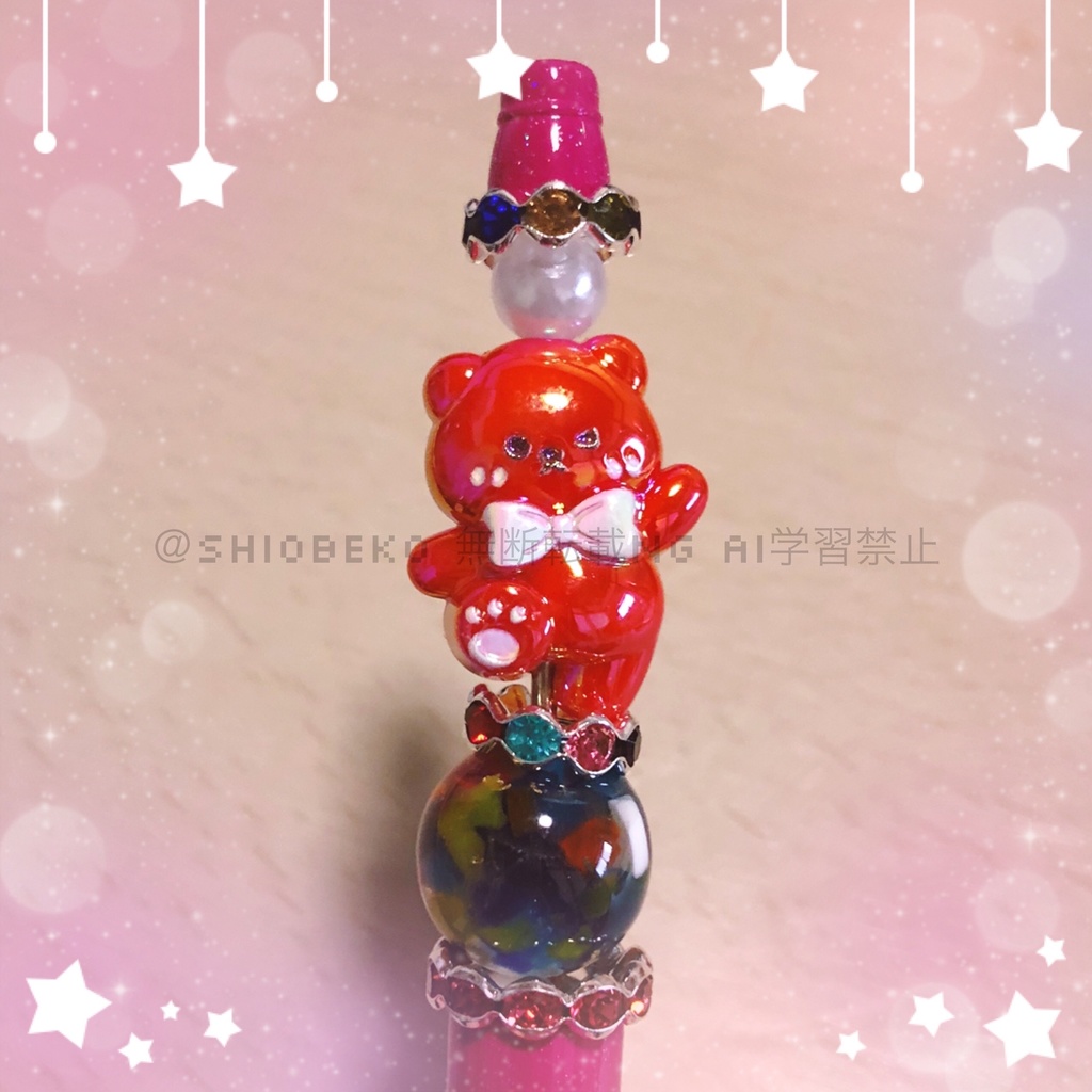 ハンドメイド カスタムボールペン レッドベア