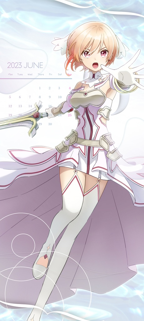 【Vカレ】2023年度スマホ壁紙カレンダー【黒咲ルシア】