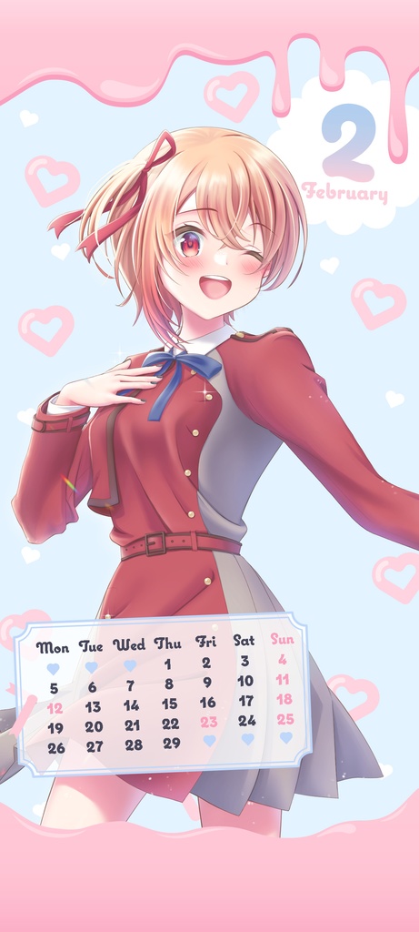 【Vカレ】2023年度スマホ壁紙カレンダー【黒咲ルシア】