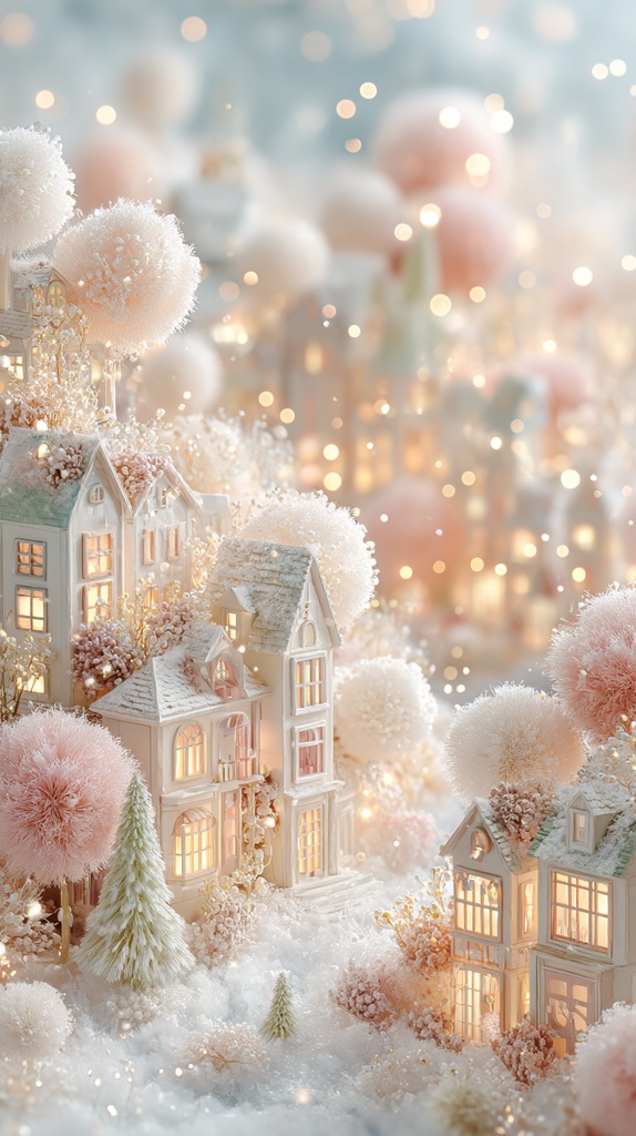 冬とクリスマス、ミニチュア風イラスト待受part1