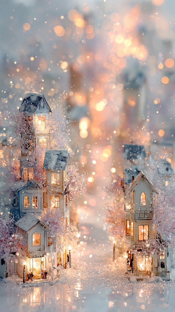 冬とクリスマス、ミニチュアイラスト風待受part2