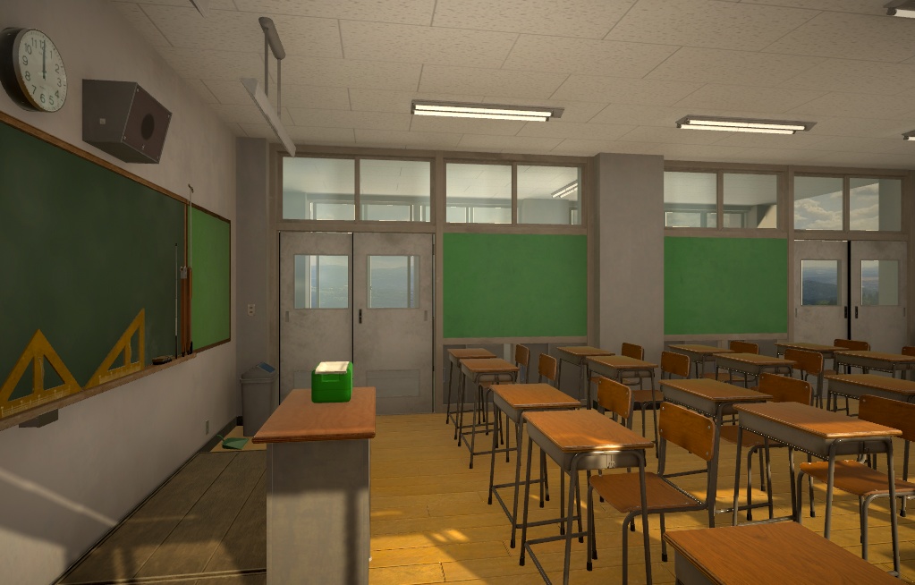 教室アセットA Japanese_School_ClassRoom_Asset_A