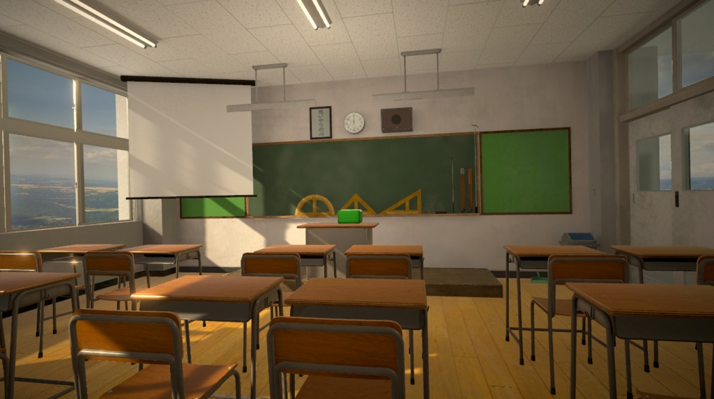 教室アセットA Japanese_School_ClassRoom_Asset_A