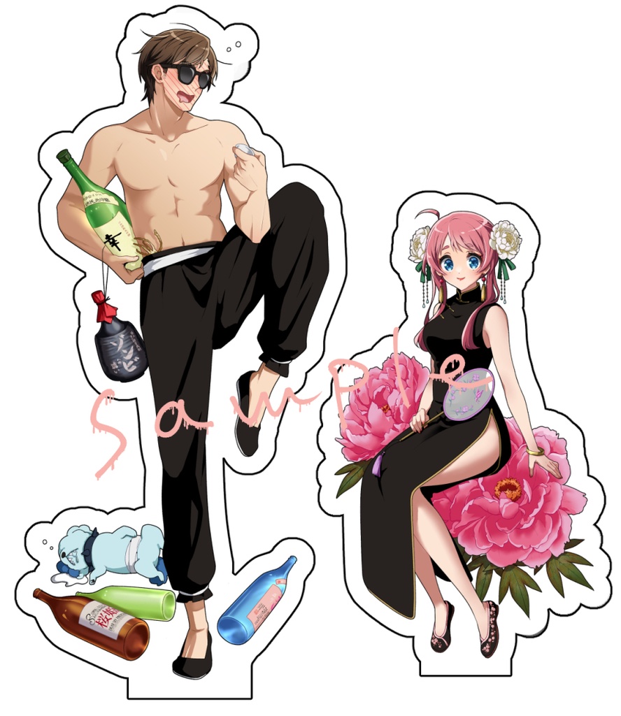 幸太郎＆さくらアクリルスタンドセット（チャイナ）