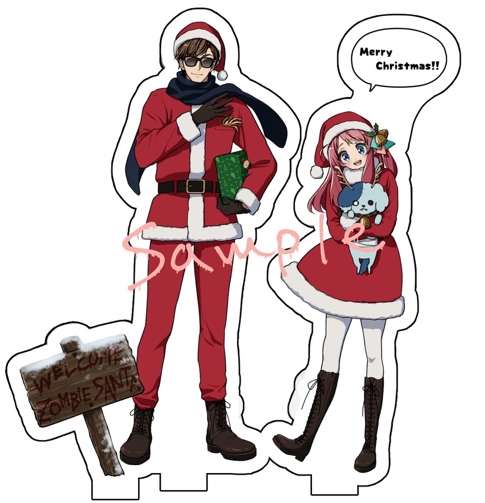 幸さくアクリルジオラマスタンド（サンタ）