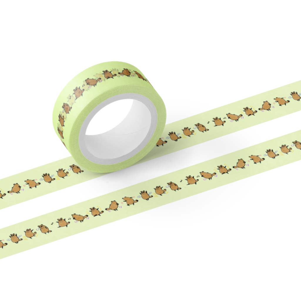 踊るたぬちのマスキングテープ