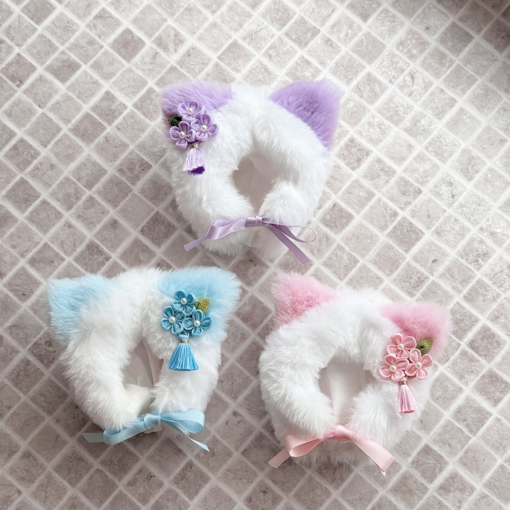 〖10~12cm〗ふわもこきゃっぷ 紫陽花ver.