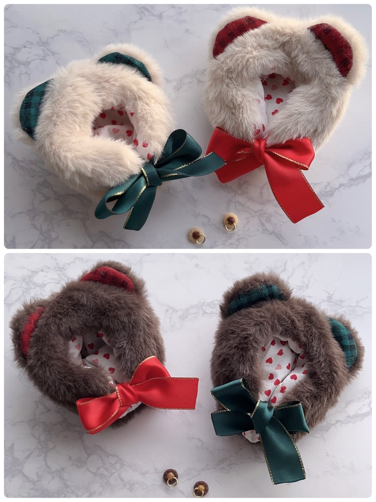 〖10~12cm〗ふわもこきゃっぷ ー クッキーベア ー