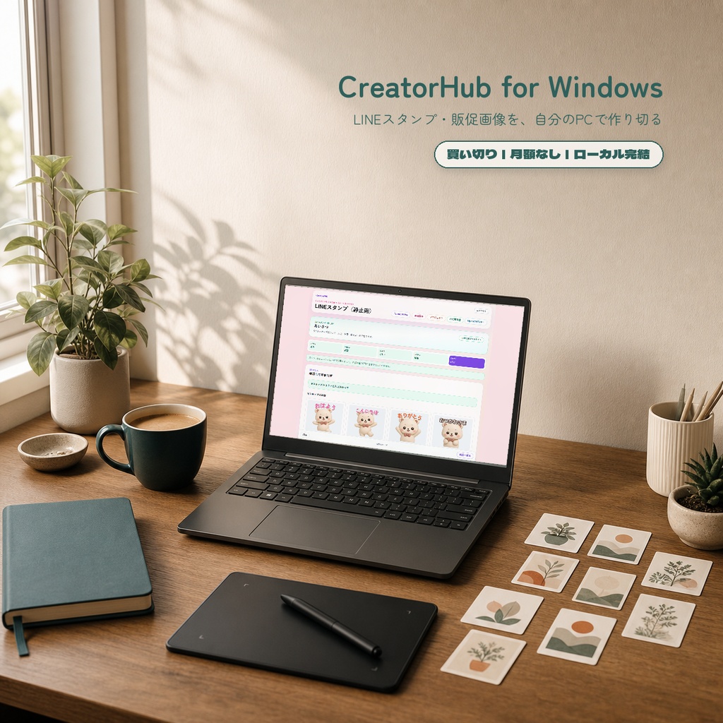 CreatorHub for Windows|LINEスタンプとSNS画像を自分のPCで作るツール
