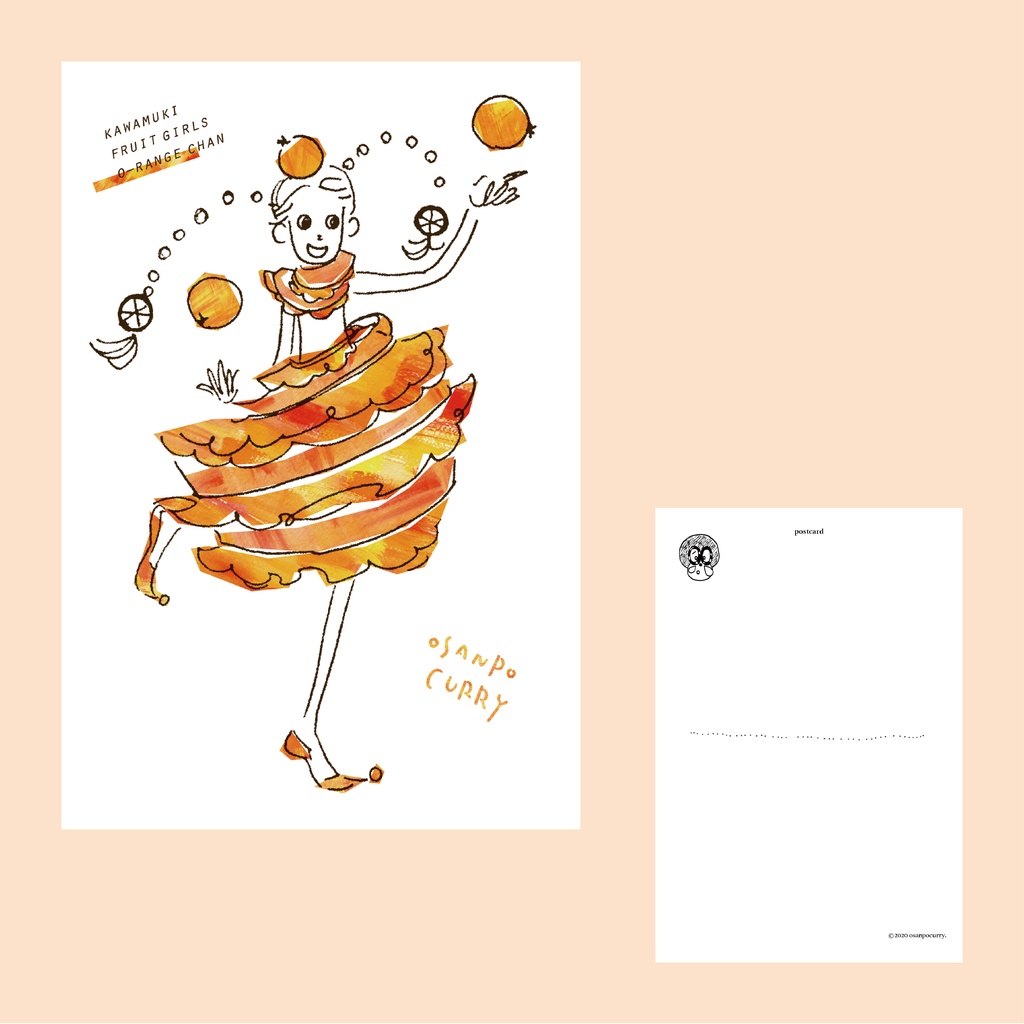 【あんしんboothパック】KAWAMUKI FRUIT GIRLS ポストカード