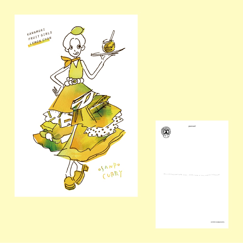 【通常発送】KAWAMUKI FRUIT GIRLS ポストカード