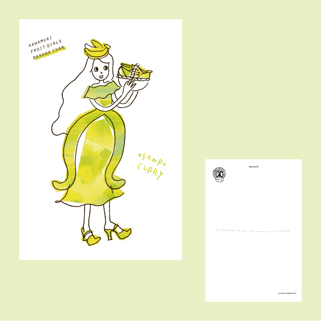 【通常発送】KAWAMUKI FRUIT GIRLS ポストカード