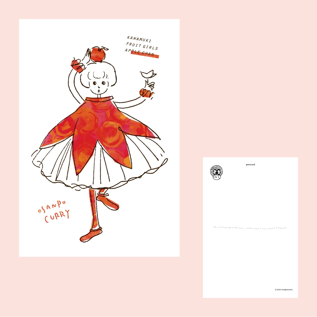 【通常発送】KAWAMUKI FRUIT GIRLS ポストカード