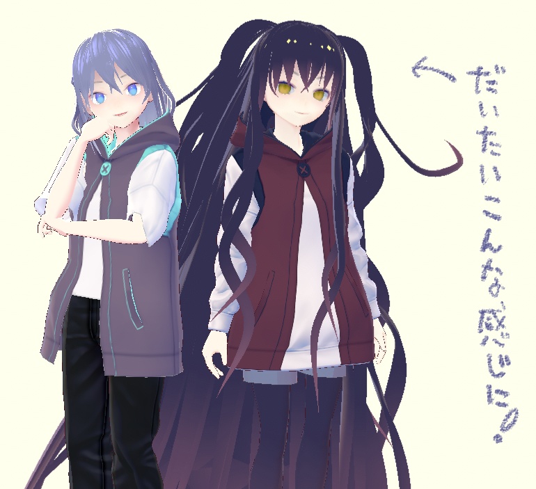 【追加あり】VRoid用衣装テクスチャ【パーカー用】