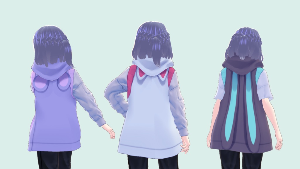 【追加あり】VRoid用衣装テクスチャ【パーカー用】