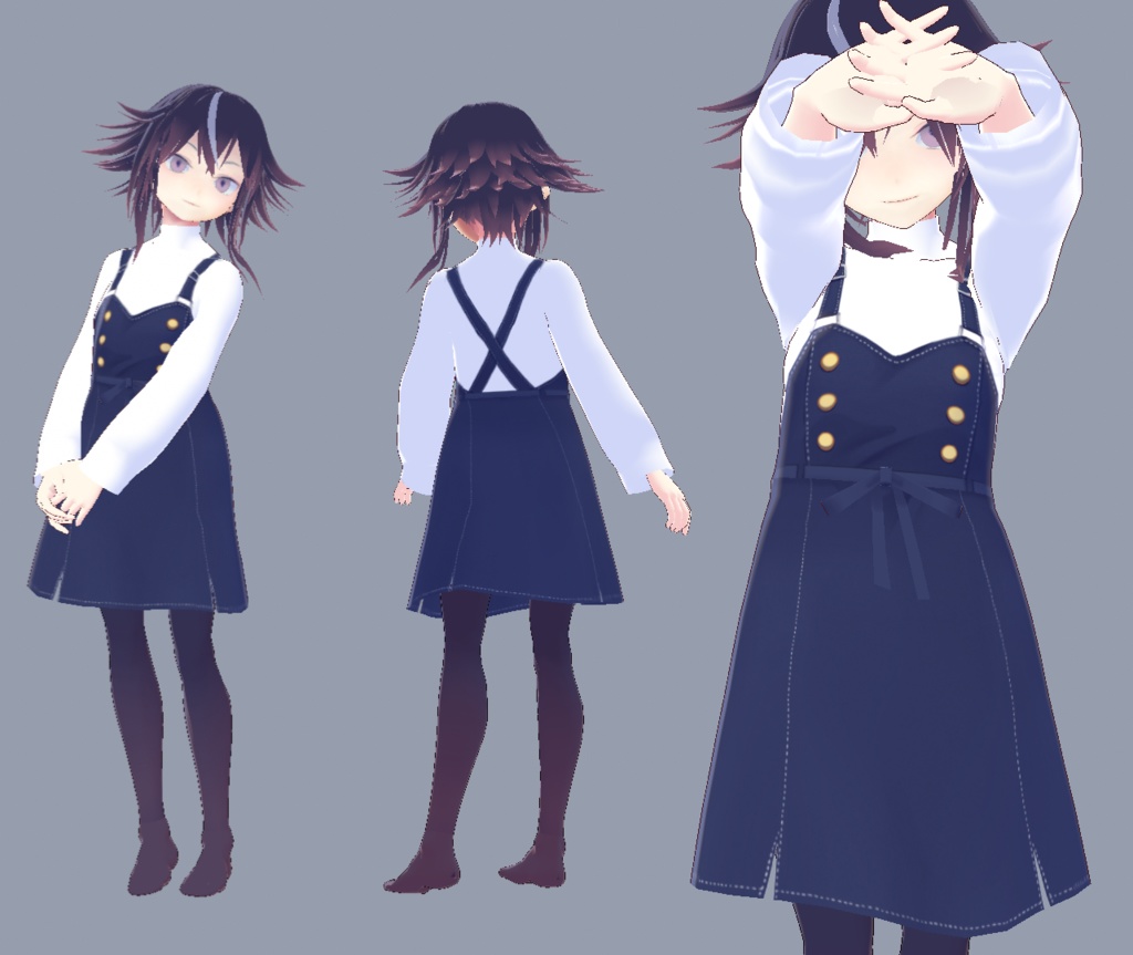 【無料試着可】サロペットスカート【VRoid衣装】