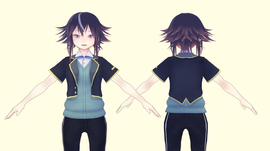 【無料試着可】丈のみじかい制服【VRoidテクスチャ】