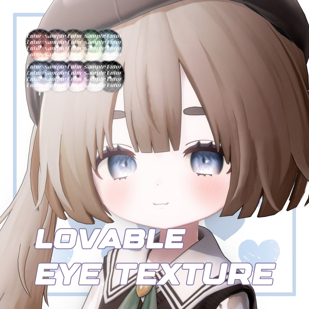 【📢NEW りこりす 対応 ● 26アバター対応】 Lovable Eye Texture ✞Blanche✞