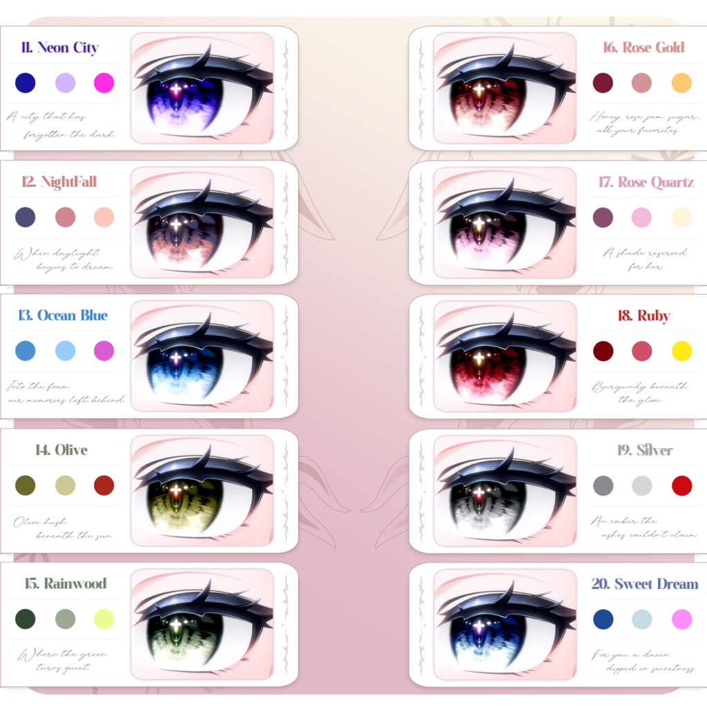 【24アバター対応】 Eye Texture 'Gioiello' 💎