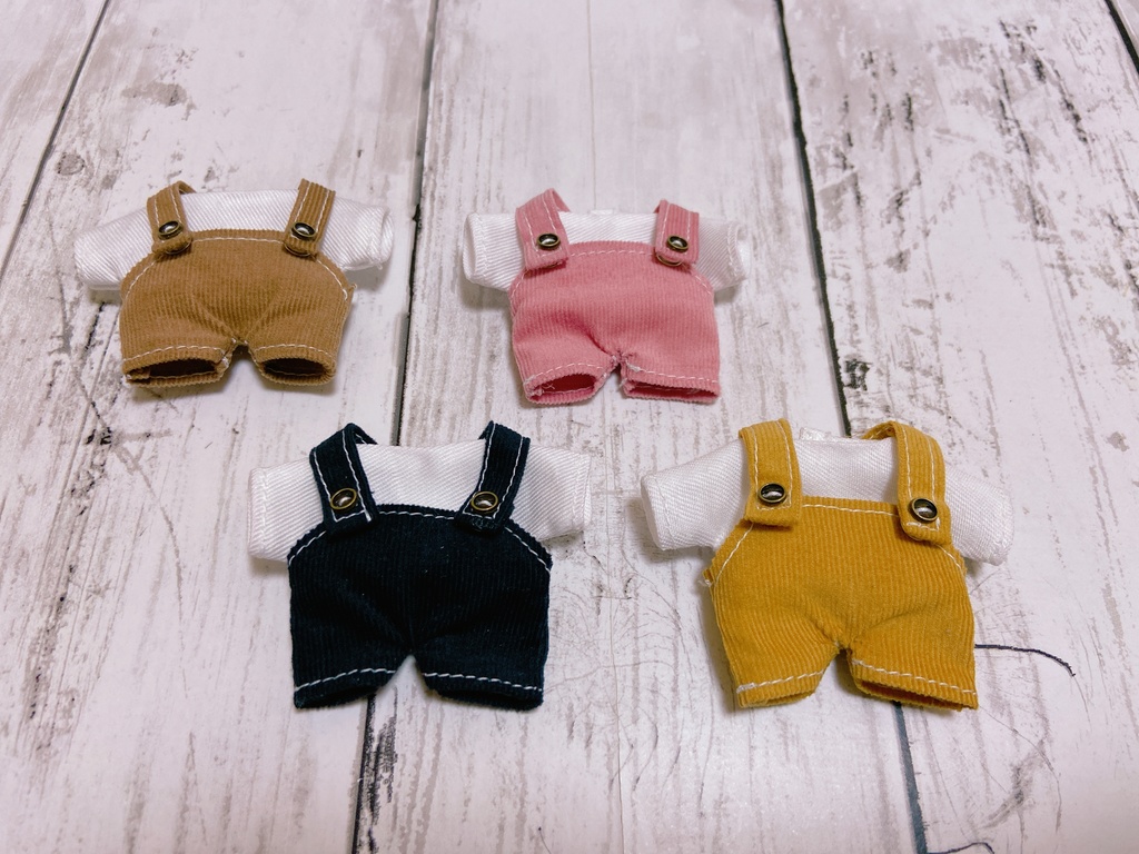 【再販】コーデュロイサロペSet(10cmぬい)