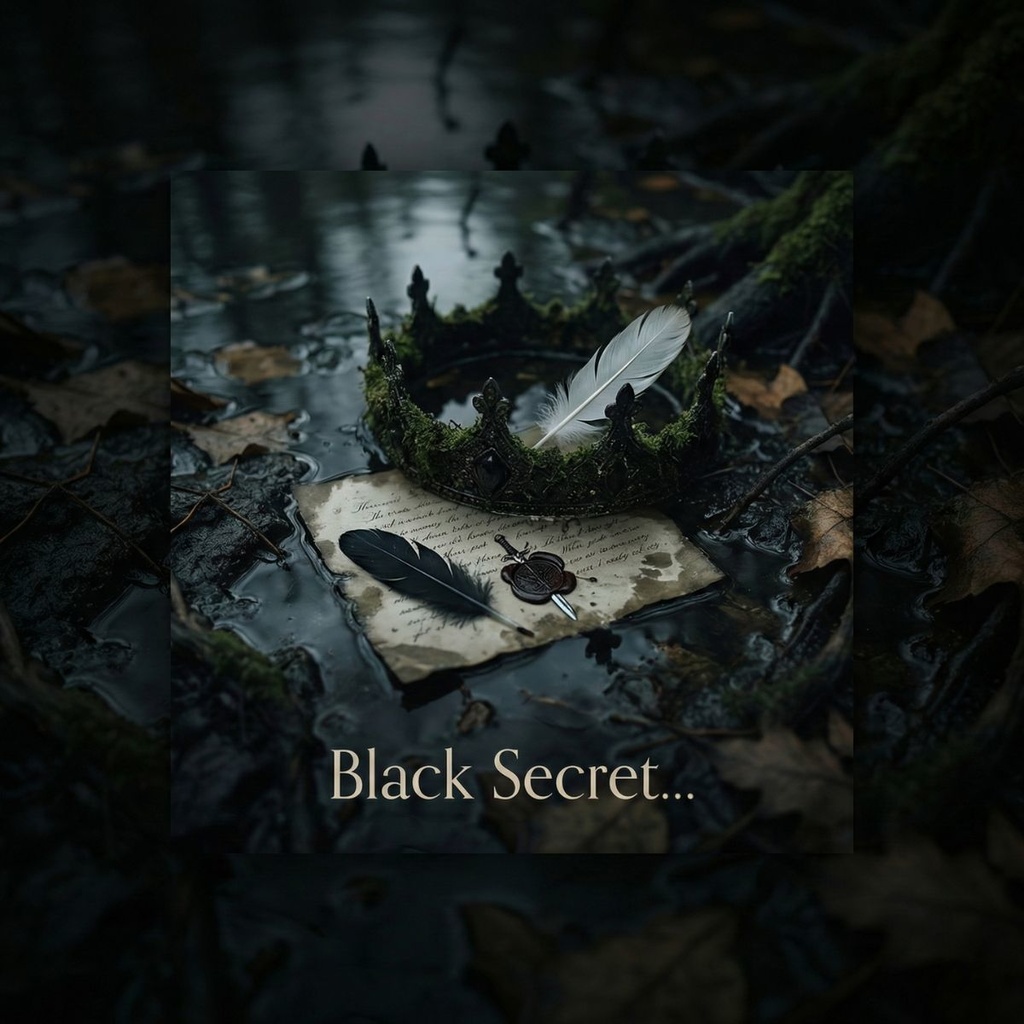 『秘密のバラ園 × スワンレイク(白いプライド・黒い秘密)』デジタルジャンクジャーナル素材