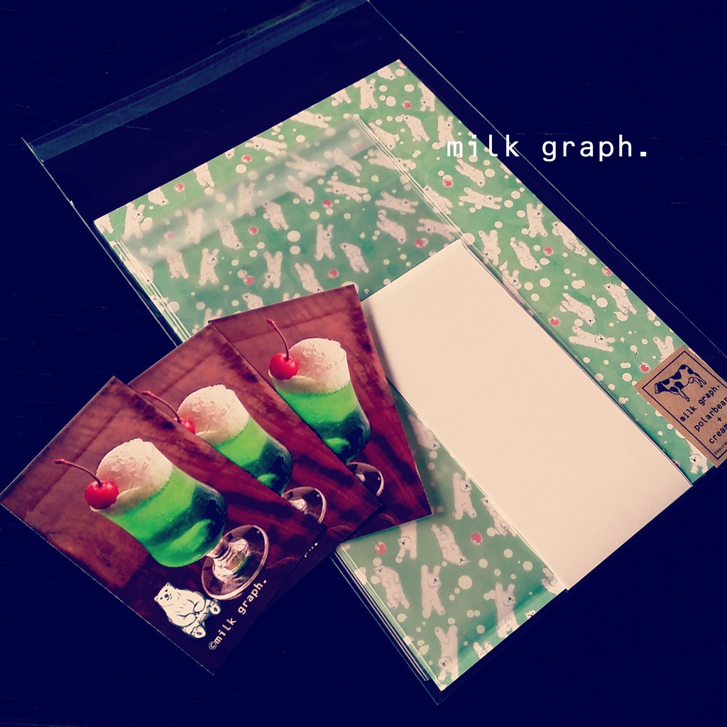 クリームソーダシロクマ(クリア) レターセット