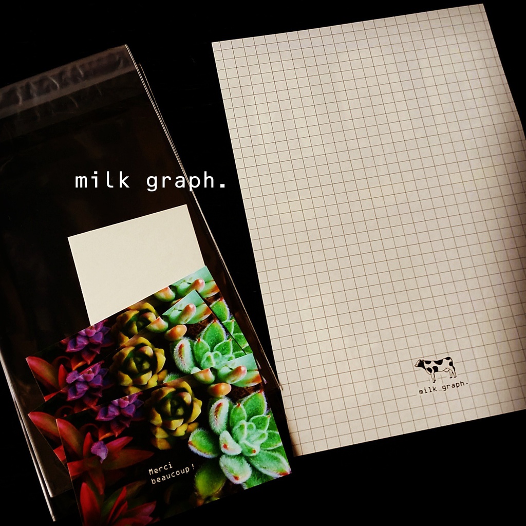 猫と多肉植物(クリア) レターセット